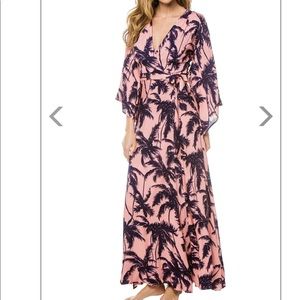 XIX Bermuda Kimono Sleeve Maxi robe dress sz 1 0-4